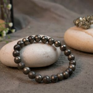 Raw pyrite bracelet