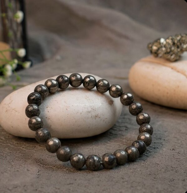 Raw pyrite bracelet